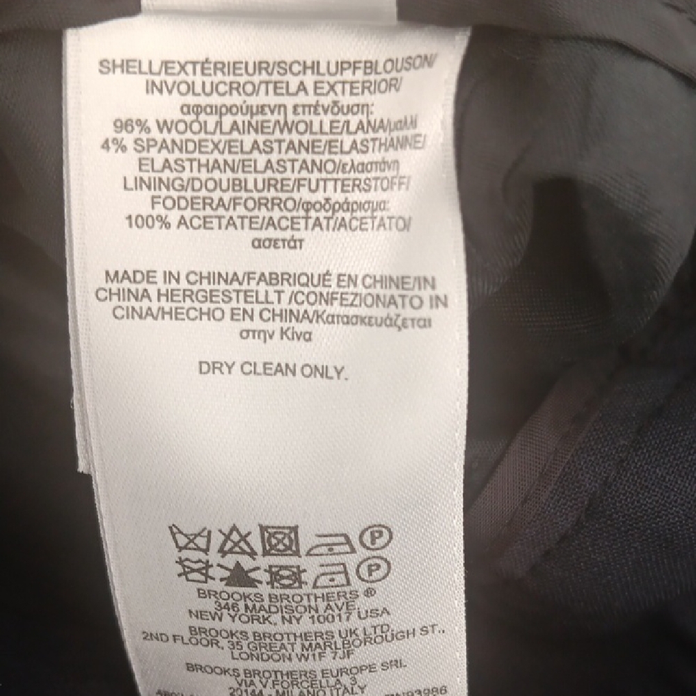 Brooks Brothers Caroline Fit Tollegno Wool Trousers #3482 - Picture 9 of 10